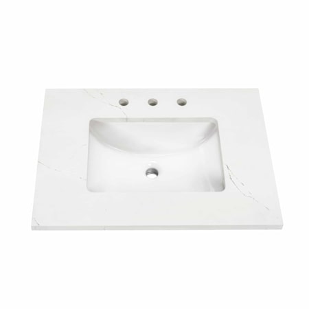 BEMMA 30" Quartz Vanity Top with Three Predrilled Faucet Holes Calacatta Quartz