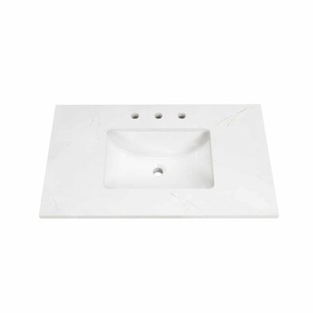 BEMMA 36" Quartz Vanity Top with Three Predrilled Faucet Holes Calacatta Quartz