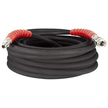 BE Power Equipment BE Power Equipment Semperflex 50-Foot (3/8") 6000 PSI Black Rubber High Pressure Hose w/ Quick Connectors (Hot/Cold Water) N/A