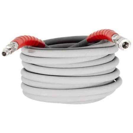 BE Power Equipment BE Power Equipment Semperflex 50-Foot (3/8") 6000 PSI Gray Non-Marking High Pressure Hose w/ Quick Connectors (Hot/Cold Water) N/A