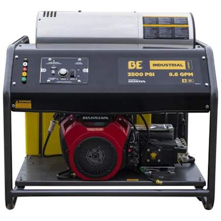 BE Power Equipment 3500 PSI 8.5 GPM Gas Powered Cold / Hot Water Pressure Washer with 688 CC Honda Engine N/A