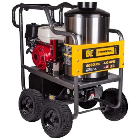 BE Power Equipment 4000 PSI 4 GPM Gas Powered Cold / Hot Water Pressure Washer with 389 CC Honda Engine N/A