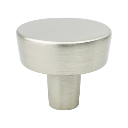 Berenson Brookridge Contemporary 1-9/32" Round Flat Mushroom Cabinet Knob / Drawer Knob with Mounting Hardware Brushed Nickel