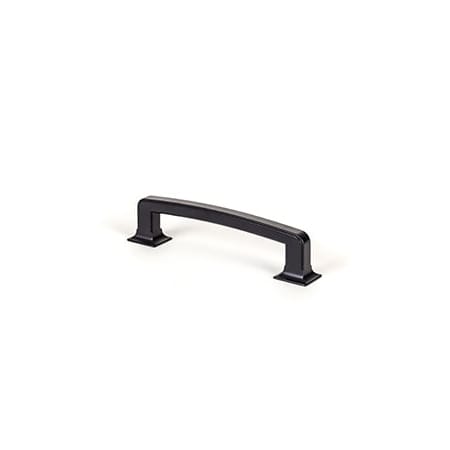 Berenson Hearthstone Pack of (10) - 5-1/16" (128mm) Center to Center Thick Rustic Contemporary Cabinet Handles / Drawer Pulls Black