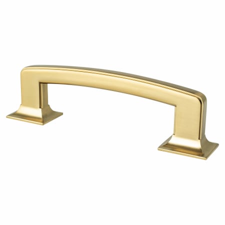 Berenson Hearthstone 3-3/4" Center to Center Thick Rugged Farmhouse Cabinet Handle / Drawer Pull Modern Brushed Gold