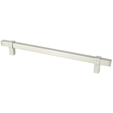 Berenson Rivet Rebel 8-13/16" (224mm) Center to Center Modern Industrial Square Bar Cabinet Handle / Drawer Pull Brushed Nickel