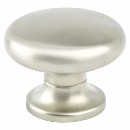 Berenson Valencia 1-3/8 Inch Classic Round Mushroom Cabinet Knob / Drawer Knob Brushed Nickel