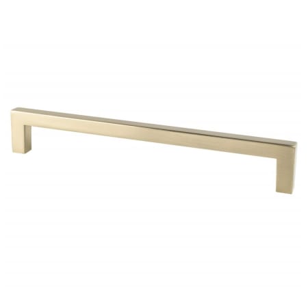 Berenson Contemporary Advantage One 7-9/16 Inch Center to Center Square Corner Cabinet Handle / Drawer Pull Champagne