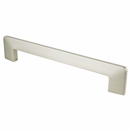 Berenson Edge 6-5/16 Inch Center to Center Modern Cabinet Handle / Drawer Pull by R. Christensen Brushed Nickel