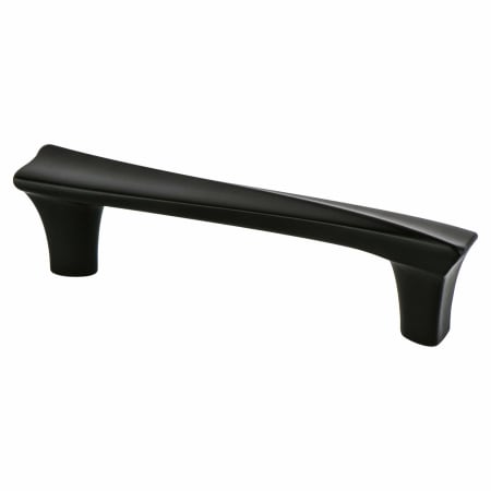 Berenson Fluidic 3-3/4" (96mm) Center to Center Contemporary Contoured Cabinet Handle / Drawer Pull with Mounting Hardware Black