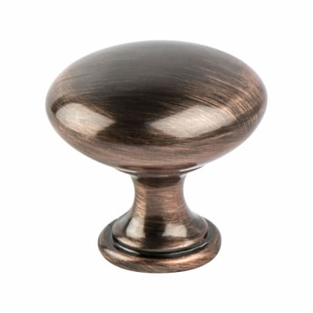Berenson Euro Moderno 1-3/16 Inch Round Mushroom Cabinet Knob / Drawer Knob Brushed Antique Copper