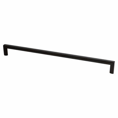 Berenson Metro Collection 12-19/32" (320 mm) Center to Center Square Corner Large Cabinet Handle / Drawer Pull with Mounting Hardware Matte Black
