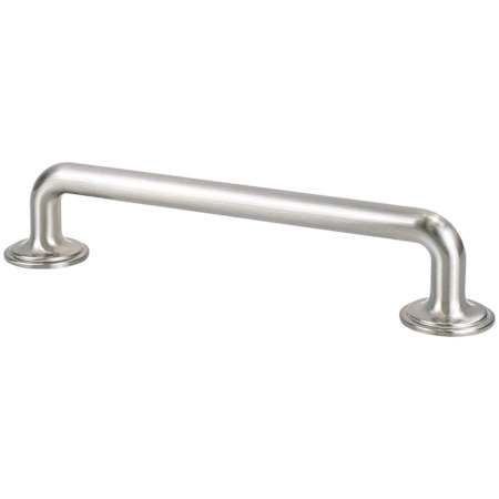 Berenson Folklore 5-1/16" Center to Center Farmhouse Industrial Cabinet Handle / Drawer Pull with Flared Feet Brushed Nickel