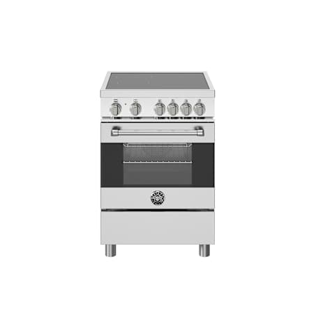 Bertazzoni 24" Induction Range - 4 Heating Zones, Induction Range Stainless Steel
