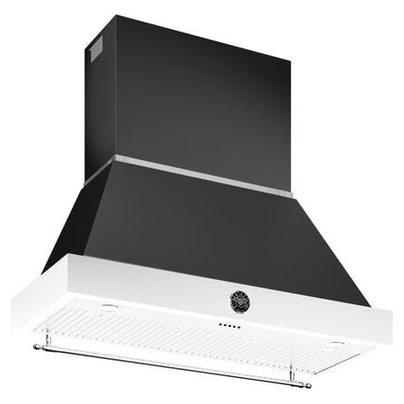 Bertazzoni 48 Inch Wide 600 CFM Wall Mounted Range Hood with LED Lighting Matte Black