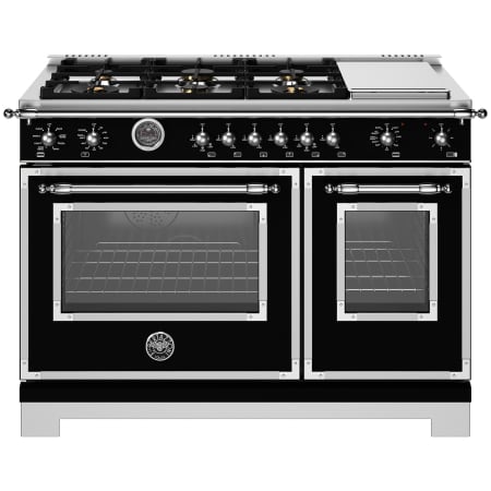 Bertazzoni Heritage 48 Inch Wide 7 Cu. Ft. Free Standing Dual Fuel Range Nero