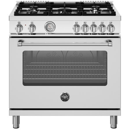 Bertazzoni Master 36 Inch Wide 5.9 Cu. Ft. Free Standing Dual Fuel Range Stainless Steel