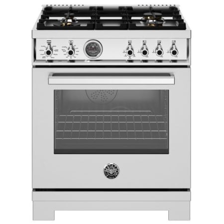 Bertazzoni Professional 30 Inch Wide 4.6 Cu. Ft. Free Standing Dual Fuel Range Stainless Steel