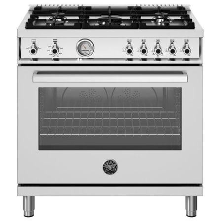 Bertazzoni Professional 36 Inch Wide 5.9 Cu. Ft. Free Standing Gas Range Stainless Steel