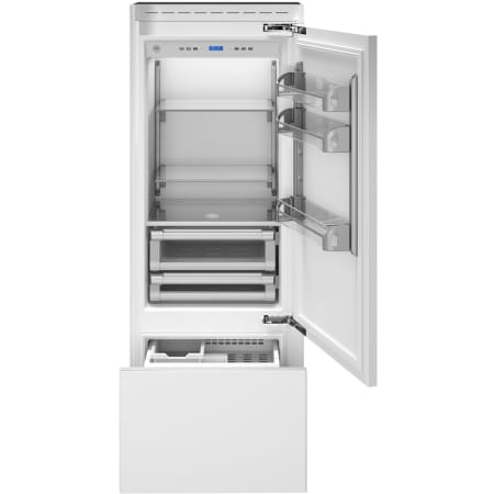 Bertazzoni 30 Inch Wide 14 Cu. Ft. Bottom Mount Right Hand Refrigerator White