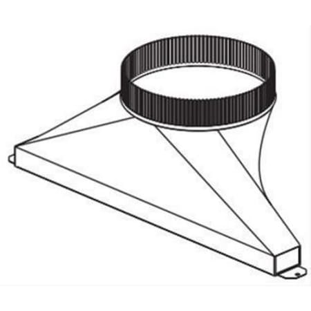 Finish: Best Range Hood Duct Transition for 8" Round Ducts - 1-7/8" x 19" Transition N/A