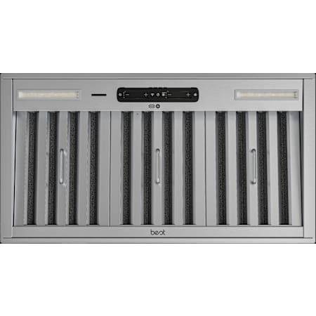 Best HBN22 180 - 1240 CFM 30 Inch Wide Range Hood Insert with SmartSense, LED Lights, and Baffle Filters Stainless Steel