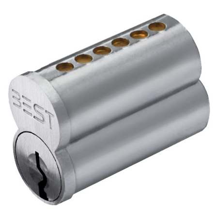 Best Access 1C Series 6-Pin Uncombinated SFIC with M Keyway Satin Chrome