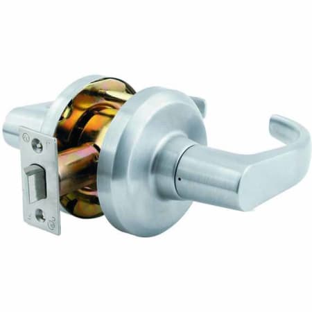 Best Access QCL 100 Series Passage Door Lever Set with "M" Lever, ANSI Strike and 2-3/4" Backset Satin Chrome