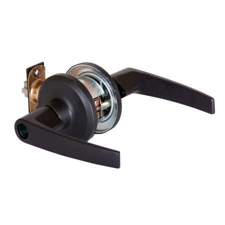 Best Access QTL 200 Series Office Keyed Entry Door Lever Set with "A" Lever, ANSI Strike and 6-Pin Cylinder Oil Rubbed Bronze