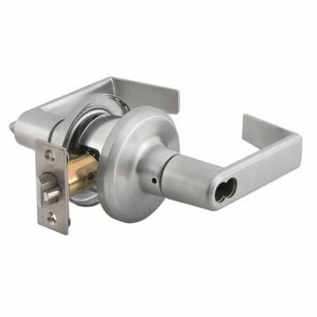 Best Access QTL 200 Series Office Keyed Entry Door Lever Set with "E" Lever and ANSI Strike - Less SFIC Satin Chrome
