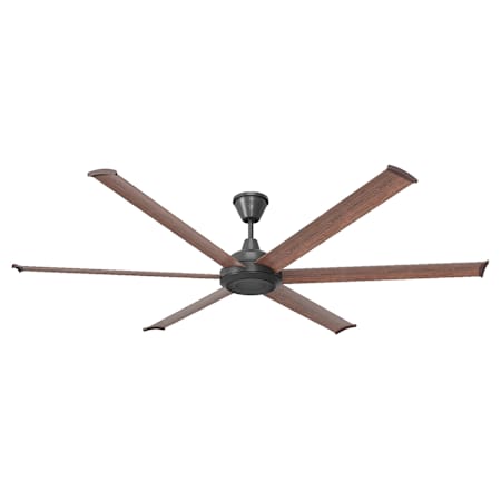 Big Ass Fans Bison 84" Smart Cross Bolt Mount 6 Blade Indoor / Covered Outdoor Ceiling Fan with Remote Control Black