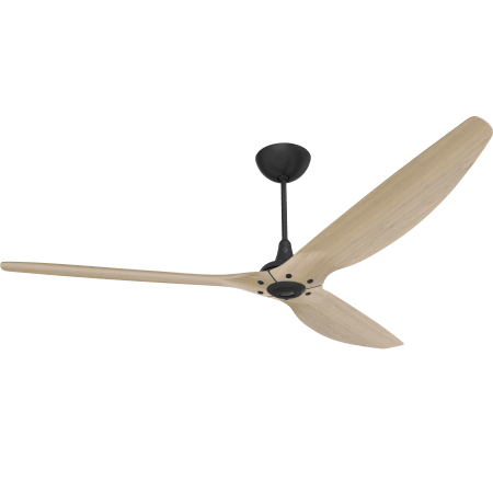 Big Ass Fans Haiku 84" Universal Mount 3 Blade Indoor Smart Ceiling Fan with Remote Control and Black Motor / Body Black / Natural Bamboo