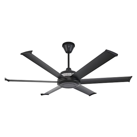 Big Ass Fans Mammoth 60" Cross Bolt Mount 6 Blade Indoor / Covered Outdoor Smart Ceiling Fan with Remote Control Black