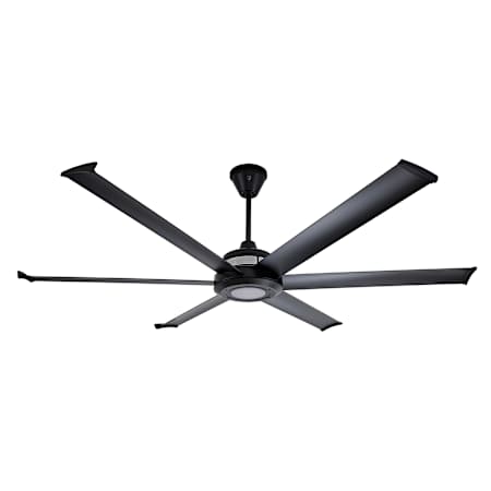 Big Ass Fans Mammoth 72" Cross Bolt Mount 6 Blade Indoor / Covered Outdoor Smart LED Ceiling Fan with Remote Control Black