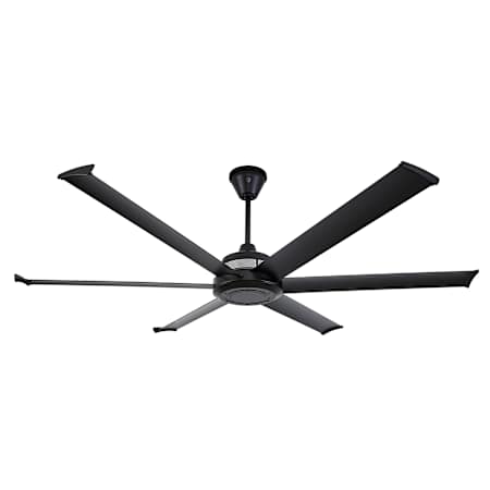 Big Ass Fans Mammoth 72" Cross Bolt Mount 6 Blade Indoor / Covered Outdoor Smart Ceiling Fan with Remote Control Black