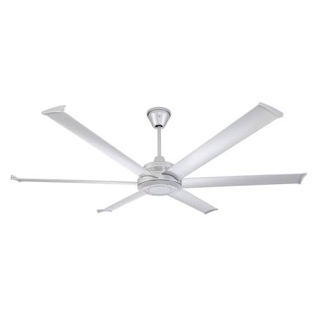 Big Ass Fans Mammoth 72" Cross Bolt Mount 6 Blade Indoor / Covered Outdoor Smart Ceiling Fan with Remote Control Silver