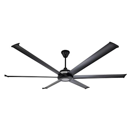Big Ass Fans Mammoth 84" Cross Bolt Mount 6 Blade Indoor / Covered Outdoor Smart LED Ceiling Fan with Remote Control Black