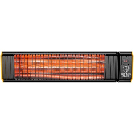 Big Ass Fans Obsidian 5,118 BTU Electric Wall Mount Patio Heater Black / Yellow