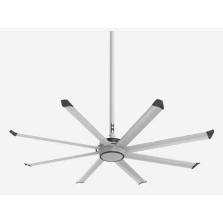Big Ass Fans 14' HVLS 200 / 240 Volt Single Phase Ceiling Fan with Black Hardware Silver / Black