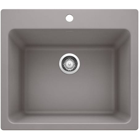 Blanco Liven 25" Dual Mount Single Basin SILGRANIT Laundry Sink Metallic Gray