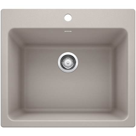 Blanco Liven 25" Dual Mount Single Basin SILGRANIT Laundry Sink Truffle