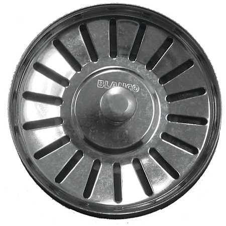 Blanco Stainless Steel sink waste disposer stopper & strainer unit Polished Stainless Steel