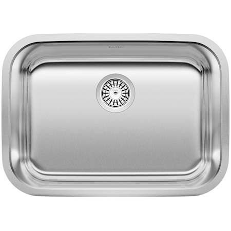 Blanco Stellar Medium Single Bowl Stainless Steel Undermount Kitchen Sink 25" x 18" Refined Brushed