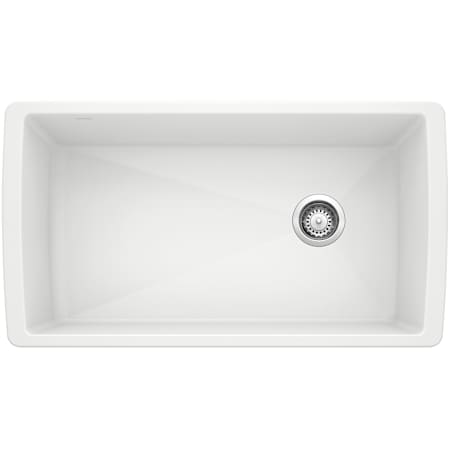 Blanco Diamond 33-1/2" Undermount Single Basin SILGRANIT Kitchen Sink - Less Undermount Clips 440851 White
