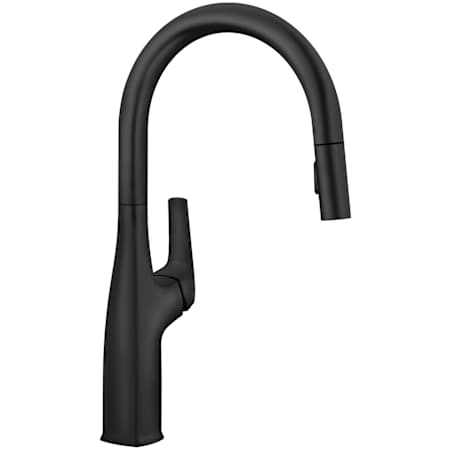 Blanco Rivana 1.5 GPM Single Hole Pull Down Kitchen Faucet Matte Black