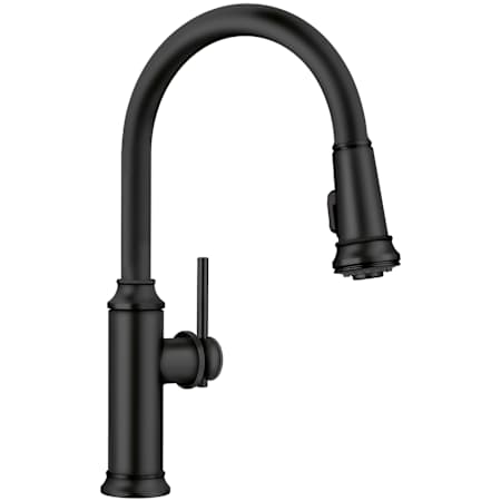 Blanco Empressa 1.5 GPM Single Hole Pull Down Kitchen Faucet Matte Black