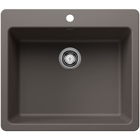 Blanco Liven 25" Drop-In/Undermount Single Basin SILGRANIT Kitchen Sink Volcano Gray