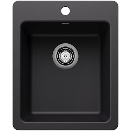 Blanco Liven 16-3/4" Drop-In/Undermount Single Basin SILGRANIT Bar Sink Coal Black