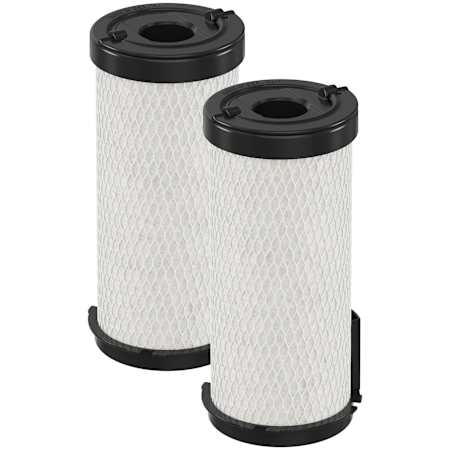 Blanco Replacement Filter Cartridge for Aqua UVC-AC Under Sink Water Filtration System - Set of 2 White