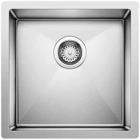 Blanco Precision Single Basin Stainless Steel Bar Sink 17" x 17" Satin Polished